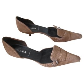 Prada Pumps Wildleder Karamell