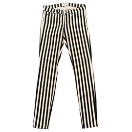 Jeans Hudson con rayas blancas y negras XS