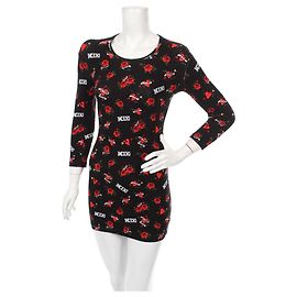 Vestito aderente Kokon To Zai - KTZ Stampa di Rose Nero Taglia M