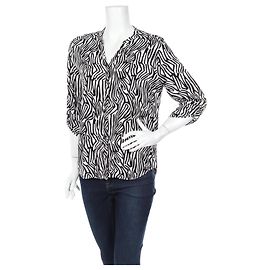 Blusa Cynthia Rowley de viscosa blanco y negro L