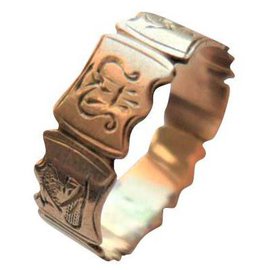 anello vintage 10 k oro rosa - Autre Marque