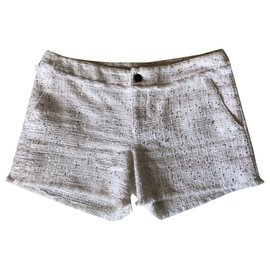Liu.Jo Tweed Shorts mit Perlen Weiß