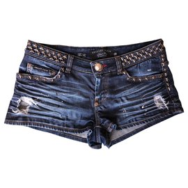 Philipp Plein Short Jeans Dark Blue Cotton