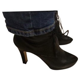 Botines de piel negros Repetto