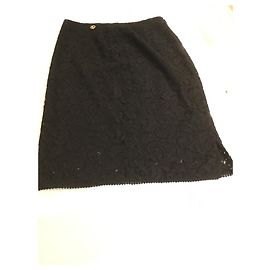 Falda Roberto Cavalli Class negra de viscosa