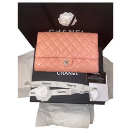 Borsa Chanel Timeless in pelle verniciata rosa