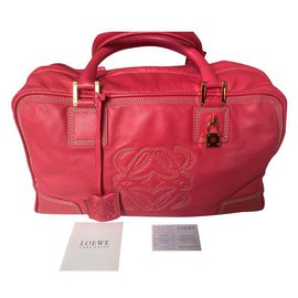Borsa Loewe Amazona in pelle di montone rosa