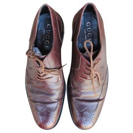 Derby Gucci in pelle marrone scuro 42 IT