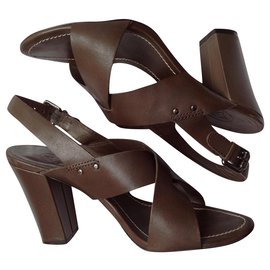 Sandali Ash in pelle marrone