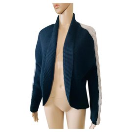 Bitte Kai Rand Schwarzer Wollstrickpullover Gr M
