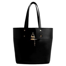 Borsa tote Chloé Aby in pelle nera