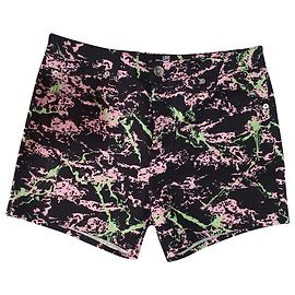 Love Moschino Mini Shorts Schwarz Rosa Grün Baumwolle