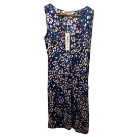Clements Ribeiro Kleid aus blauem Satin