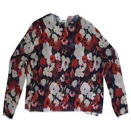 Blusa Blizella de crepé con flores Mads Norgaard