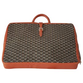 Borsa da viaggio Goyard Voltaire Pelle Caramello