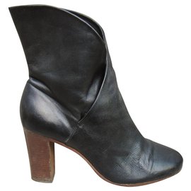 Céline Stiefeletten aus Lammleder Schwarz 36