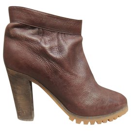 Chloé Lederstiefel dunkelbraun 38,5