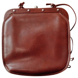 Borsa a mano Bottega Veneta Cira in pelle di lucertola Cognac