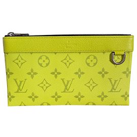 Pochette Discovery Louis Vuitton Jaune Cuir