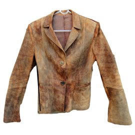 Sylvie Schimmel t Wildleder Stretch Lammjacke 38