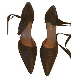 Gianna Meliani Décolleté in pelle nera 10 cm