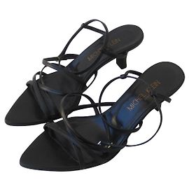 Michel Klein Ledersandalen Schwarz 36