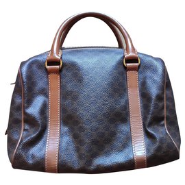 Bolso de mano Céline Marrón Oscuro de Tela