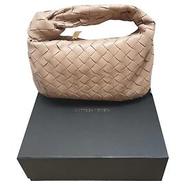 Pochette Bottega Veneta Jodie Mini Beige in Pelle