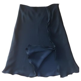 Falda de seda Armani Collezione Negra IT 40