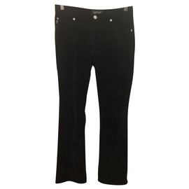 Vaqueros Guess de terciopelo negro corte recto