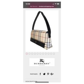 Borsa Burberry marrone in cotone