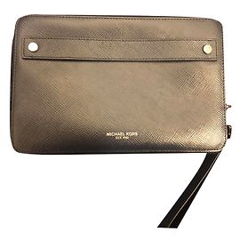 Michael Kors Leather Clutch Bag Dark Blue