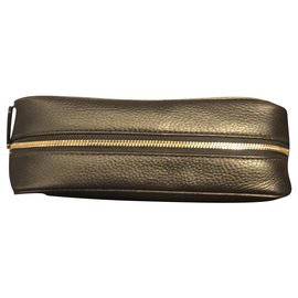 Chopard toiletry bag dark blue grained leather