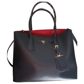 Prada Saffiano Leder Tote Bag Schwarz