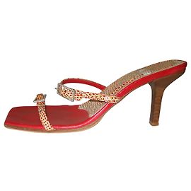 Autre Marque Sabot multicolor in pelle stile pitone e strass Kallisté 36,5 US
