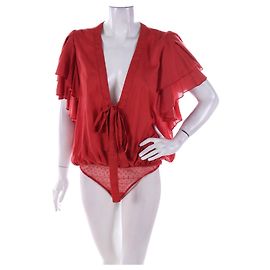 Free People Body in Orange aus Rayon