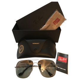 Occhiali da sole Ray-ban RB3587 Montatura in argento CHROMANCE Lenti grigie 61-15