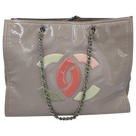 Chanel Tote Bag Rosa Lackleder