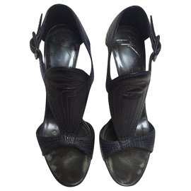 sandalias de tacón de cuero - Giuseppe Zanotti