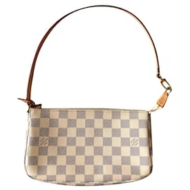 Pochette per accessori Louis Vuitton NM beige in tela