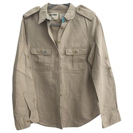 Zadig & Voltaire TREVOR chemise militaire beige coton