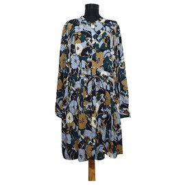 Samsoe & Samsoe Blumenkleid aus Viskose XL