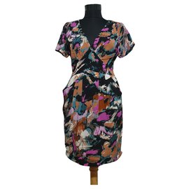 Won Hundred Kleid aus Viskose mehrfarbig