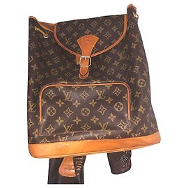 Louis Vuitton Montsouris Rucksack Braun Leder