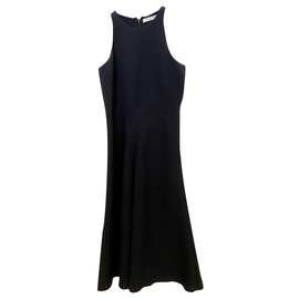 Vestido Dior Azul Marino de Seda y Lana