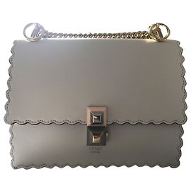 Fendi KAN I Mini Borsa Beige Pelle