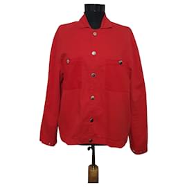 Mads Norgaard Mads Norgarrd Copenhagen Rote Baumwolljacke Größe L