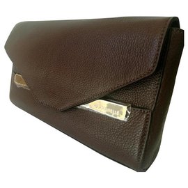 Pochette Coccinelle in pelle marrone - Autre Marque