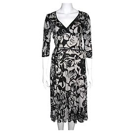 Escada Schwarz-weißes Jerseykleid