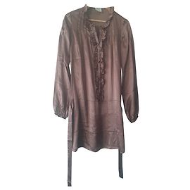 Autre Marque Vestido camisero de seda ILove Rose